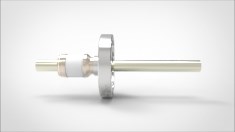 FA26032-03 Ввод вакуумный электрический 1 штырьковый на фланце CF2.75, 8 кВ, 140 А, диаметр штырька 0,5'', материал штырьков Никель, материал корпуса нержавеющая сталь 035101408140058 - фото 11024