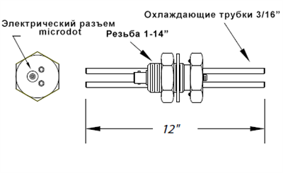 B203 Вакуумный ввод типа baseplate под отверстие диаметром 1” (25,4 мм), 1 электрический разъём Microdot с вакуумной стороны, 1 электрический разъём BNC с атмосферной стороны, 2 трубки диаметром 3/16” (4,8 мм) 074203488 - фото 7918