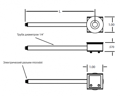 A103 Сенсор для измерения толщины и скорости напыления на трубке без охлаждения 0741038