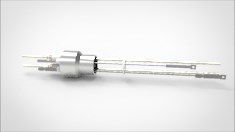 FA11473-07 Термопарный вакуумный ввод типа C на фланце под приварку, 1 пара, диаметр штырька 0.094', 5 кВ, 16,5 А, материал штырька вольфрам-рений, материал корпуса нержавеющая сталь. с ответной частью 03421009451658 - фото 8235