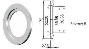 Фланец KF50 (NW50) с отверстием под трубу 1,5 дюйма, нержавеющая сталь 304L 02020149501508 - фото 8339