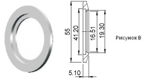 Фланец KF40 (NW40) с отверстием под трубу 3/4 дюйма, нержавеющая сталь 304L 02020149400758 - фото 8343