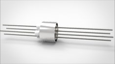 FA10593-02 Ввод вакуумный электрический 4х штырьковый под приварку, 3 кВ, 13,5 А, диаметр штырька 0,05'', материал штырьков молибден, материал корпуса нержавеющая сталь 035431350058 - фото 9396