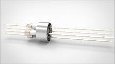 FA10597-03 Ввод вакуумный электрический 4х штырьковый под приварку, 6 кВ, 8,2 А, диаметр штырька 0,05'', материал штырьков никель, материал корпуса нержавеющая сталь 03546820058 - фото 9404