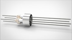 FA10597-02 Ввод вакуумный электрический 4х штырьковый под приварку, 6 кВ, 13,5 А, диаметр штырька 0,05'', материал штырьков молибден, материал корпуса нержавеющая сталь 035461350058 - фото 9406