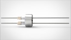 FA10598-02 Ввод вакуумный электрический 2х штырьковый под приварку, 6 кВ, 13,5 А, диаметр штырька 0,05'', материал штырьков молибден, материал корпуса нержавеющая сталь 035261350058 - фото 9410