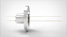 FA11637-03 Ввод вакуумный электрический 2х штырьковый на фланце KF16, 2 кВ, 5 А, диаметр штырька 0,032 “, материал штырьков никель, материал корпуса нержавеющая сталь 035202162500328 - фото 9449