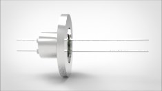 FA11637-04 Ввод вакуумный электрический 2х штырьковый на фланце KF16, 2 кВ, 1, 1 А, диаметр штырька 0,032“, материал штырьков нержавеющая сталь, материал корпуса нержавеющая сталь 0352021621100328 - фото 9455