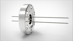 FA11638-02 Ввод вакуумный электрический 2х штырьковый на фланце CF1.33, 2 кВ, 8,5 А, диаметр штырька 0,032 “, материал штырьков молибден, материал корпуса нержавеющая сталь 0352011628500328 - фото 9457