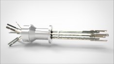 FA12115-04 Термопара типа E на фланце KF16, 5 пар, материал штырька хромель-константан, материал корпуса нержавеющая сталь ,с ответной частью 0344021658 - фото 9495