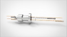 FA12134-02 Термопарный вакуумный ввод типа J на фланце CF1.33(CF16), 1 пара, диаметр штырька 0.094', 5 кВ, 55 А, материал штырька железо-константан, материал корпуса нержавеющая сталь, с ответной частью 03430116100945558 - фото 9496