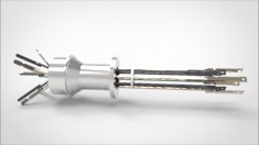 FA12115-02 Термопара типа J на фланце KF16, 5 пар, материал штырька железо-константан, материал корпуса нержавеющая сталь ,с ответной частью 0343021658 - фото 9498
