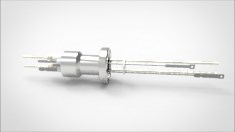 FA12134-07 Термопарный вакуумный ввод типа C на фланце CF1.33(CF16), 1 пара, диаметр штырька 0.094', 5 кВ, 16,5 А, материал штырька вольфрам-рений, материал корпуса нержавеющая сталь, с ответной частью 034201161009551658 - фото 9503