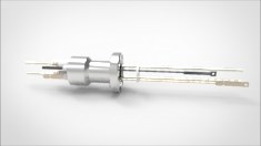 FA12134-06 Термопарный вакуумный ввод типа J на фланце CF1.33(CF16), 1 пара, диаметр штырька 0.094', 5 кВ, 16,5 А, материал штырька железо-константан, материал корпуса нержавеющая сталь, с ответной частью 034301161009451658 - фото 9506