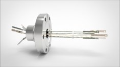 FA12328-04 Термопара типа E на фланце CF2.75(CF40), 3 пары, материал штырька хромель-константан, материал корпуса нержавеющая сталь ,без ответной чаcти 0344014038 - фото 9509