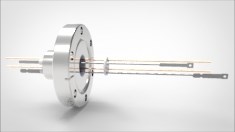 FA13019-03 Термопарный вакуумный ввод типа C на фланце CF2.75(CF40), 1 пара, диаметр штырька 0.050', 3 кВ, 27 А, материал штырька вольфрам-рений, материал корпуса нержавеющая сталь 03420140100503278 - фото 9561