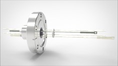 FA13019-05 Термопарный вакуумный ввод типа K на фланце CF2.75(CF40), 1 пара, диаметр штырька 0.050', 3 кВ, 8,2 А, материал штырька хромель-алюмель, материал корпуса нержавеющая сталь 03410140100503828 - фото 9564