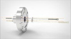 FA13019 Термопарный вакуумный ввод типа K на фланце CF2.75(CF40), 1 пара, диаметр штырька 0.050', 3 кВ, 27 А, материал штырька хромель-алюмель, материал корпуса нержавеющая сталь 03410140100503278 - фото 9565