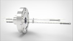 FA13019-07 Термопарный вакуумный ввод типа C на фланце CF2.75(CF40), 1 пара, диаметр штырька 0.050', 3 кВ, 8,2 А, материал штырька вольфрам-рений, материал корпуса нержавеющая сталь 03420140100503828 - фото 9568