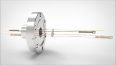 FA13019-04 Термопарный вакуумный ввод типа E на фланце CF2.75(CF40), 1 пара, диаметр штырька 0.050', 3 кВ, 27 А, материал штырька хромель-константан, материал корпуса нержавеющая сталь 03440140100503278 - фото 9569