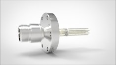 FA13053-02 Термопара типа K на фланце CF2.75(CF40), 5 пар, диаметр штырька 0.062, материал штырька хромель-алюмель, материал корпуса нержавеющая сталь ,без ответной чаcти 03410140500628 - фото 9571