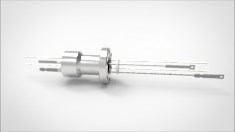 FA12424-07 Термопарный вакуумный ввод типа C на фланце CF1.33(CF16), 1 пара, диаметр штырька 0.050', 3 кВ, 8,2 А, материал штырька вольфрам-рений, материал корпуса нержавеющая сталь 03420116100503828 - фото 9585