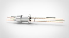 FA12520 Термопарный вакуумный ввод типа K на фланце KF16, 1 пара, диаметр штырька 0.094', 5 кВ, 55 А, материал штырька хромель-алюмель, материал корпуса нержавеющая сталь 03410216100945558