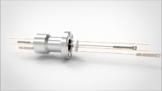 FA12424-04 Термопарный вакуумный ввод типа  на фланце CF1.33(CF16), 1 пара, диаметр штырька 0.050', 3 кВ, 27 А, материал штырька хромель-константан, материал корпуса нержавеющая сталь 03400116100503278 - фото 9592