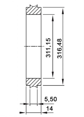 Кольцо центрирующее ISO320 (алюминий) 0302013233208 - фото 9658