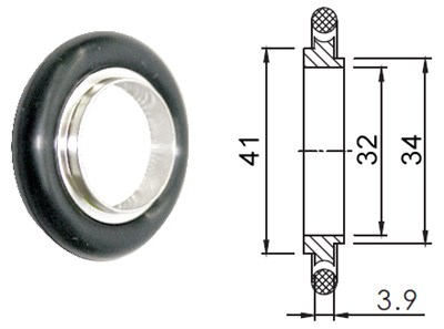 Кольцо центрирующее-адаптер KF32/40 (NW32/40) с витоновым уплотнением, нержавеющая сталь 304L 02020142332408 - фото 9855
