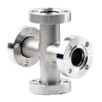 Адаптер крестовой CF100 (CF6") - CF63 (CF4,5") длиной 104,9 мм, нержавеющая сталь 304L 0201212100638