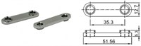 Гайка плоская для фланца CF63 (CF4,5'') с двумя резьбовыми отверстиями M8xP1.25, нержавеющая сталь 02012142638