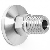 Адаптер фланцевый c KF16 (NW16) на NPT Male 1/4 дюйма, нержавеющая сталь 304L 020111216148
