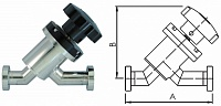Клапан вакуумный прямоточный ручной с фланцами CF25 (CF2,12"), медное уплотнение корпуса, нержавеющая сталь 304L 0104222258