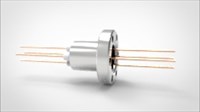 FA11646 Ввод вакуумный электрический 4х штырьковый на фланце CF1.33, 3 кВ, 27 А, диаметр штырька 0,05'', материал штырьков медь, материал корпуса нержавеющая сталь 035401163270058