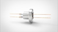FA11650 Ввод вакуумный электрический 2х штырьковый на фланце CF1.33, 6 кВ, 27 А, диаметр штырька 0,05'', материал штырьков медь, материал корпуса нержавеющая сталь 035201166270058