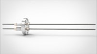 FA11666-02 Ввод вакуумный электрический 2х штырьковый на фланце CF1.33, 5 кВ, 28 А, диаметр штырька 0,094'', материал штырьков молибден, материал корпуса нержавеющая сталь 0352011652800948