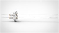 FA11666-04 Ввод вакуумный электрический 2х штырьковый на фланце CF1.33, 5 кВ, 3,6 А, диаметр штырька 0,094'', материал штырьков нержавеющая сталь, материал корпуса нержавеющая сталь 0352011653600948