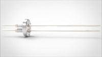 FA11666-03 Ввод вакуумный электрический 2х штырьковый на фланце CF1.33, 5 кВ, 16,5 А, диаметр штырька 0,094'', материал штырьков никель, материал корпуса нержавеющая сталь 03520116516500948