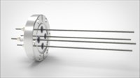 FA11674-02 Ввод вакуумный электрический 4х штырьковый на фланце CF2.75, 10 кВ, 26 А, диаметр штырька 0,094'', материал штырьков молибден, материал корпуса нержавеющая сталь 03540140102600948