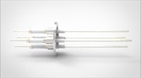 FA11823-03 Ввод вакуумный электрический 4х штырьковый на фланце KF40, 14 кВ, 16,5 А, диаметр штырька 0,094'', материал штырьков никель, материал корпуса нержавеющая сталь 035402401416500948