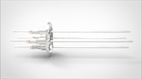 FA12247-04 Ввод вакуумный электрический 4х штырьковый на фланце KF40, 5 кВ, 3,6 А, диаметр штырька 0,094'', материал штырьков нержавеющая сталь, материал корпуса нержавеющая сталь 0354024053600948