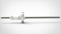 FA12348-02 Ввод вакуумный электрический 1 штырьковый на фланце CF1.33, 12 кВ, 93 А, диаметр штырька 0,25'', материал штырьков молибден, материал корпуса нержавеющая сталь 0351011612930258