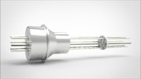 FA12406 Ввод вакуумный электрический 6 штырьковый под приварку, 5 кВ, 4,8 А, диаметр штырька 0,062'', материал штырьков алюмель, материал корпуса нержавеющая сталь 035654800628