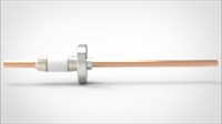 FA12348 Ввод вакуумный электрический 1 штырьковый на фланце CF1.33, 12 кВ, 185 А 03510116121858