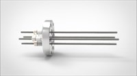 FA12445-02 Ввод вакуумный электрический 4х штырьковый на фланце CF2.75, 5 кВ, 50 А, диаметр штырька 0,154'', материал штырьков молибден, материал корпуса нержавеющая сталь 0354014055001548
