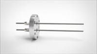 FA12447-02 Ввод вакуумный электрический 2х штырьковый на фланце CF2.75, 5 кВ, 50 А, диаметр штырька 0,154'', материал штырьков молибден, материал корпуса нержавеющая сталь 0352014055001548
