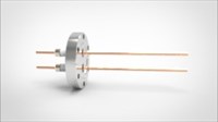 FA12447 Ввод вакуумный электрический 2-х штырьковый на фланце CF2.75, 5 кВ, 100 А, диаметр штырька 0,154”, материал штырька медь, материал корпуса нержавеющая сталь, длина 7,3” 0352011651000154738