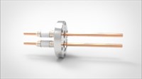 FA12518 Ввод вакуумный электрический 2х штырьковый на фланце CF2.75, 12 кВ, диаметр штырька 0,25'', материал штырьков медь Tube, материал корпуса нержавеющая сталь 03520140120258