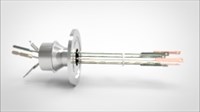 FA15614-04 Термопара типа E на фланце KF40, 3 пары, материал штырька хромель-константан, материал корпуса нержавеющая сталь ,без ответной чаcти 0344024038